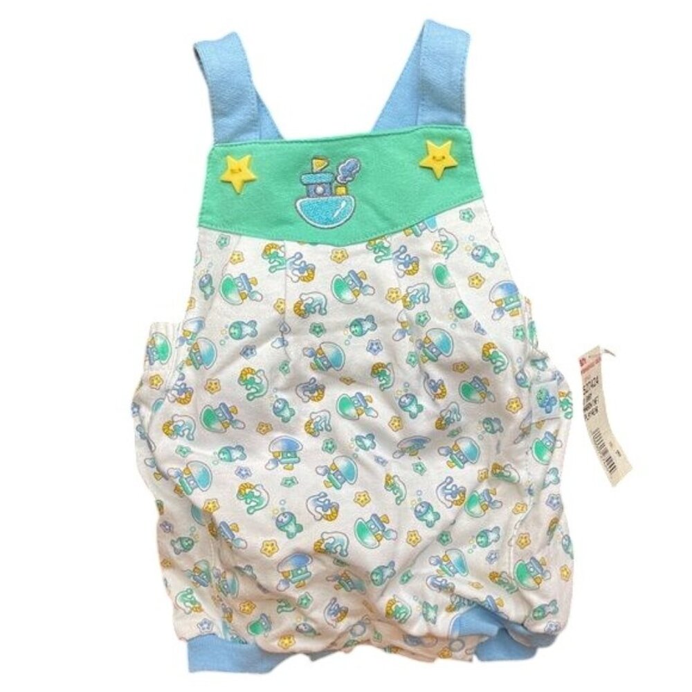 VTG Some Bunny Overall Bloomers Infant Newborn Baby Shower Gift Sz 0-3 month NWT